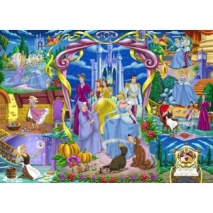 Clementoni-29585-Puzzle Enfant 250 pc-Cendrillon story