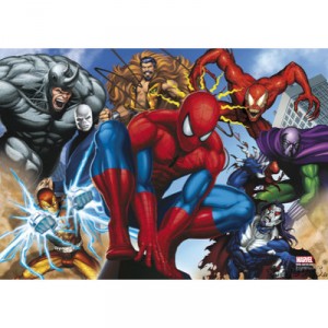 Clementoni-29588-Puzzle Enfant 250 pc-Spiderman VILLAINS BEHIND
