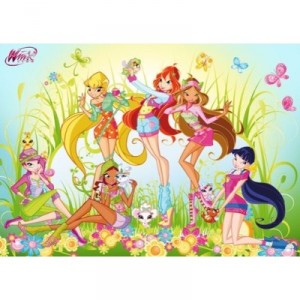 Clementoni-29590-Puzzle Enfant 250 pc-Winx Pets garden (Clementoni)