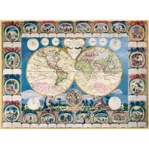 Clementoni - 319664 - Puzzle - Old Map - 1500 pieces