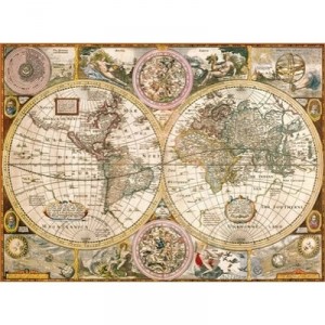 Clementoni - 335312 - Puzzle - Old Map - 2000 pièces
