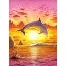Clementoni - 390717 - Puzzle - Sunset Dolphin - 1000 pièces