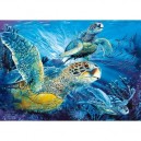 Clementoni-39143-Puzzle 1000 pc fluorescent-Sea Turtle