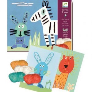 Djeco - Cartes à lacer Animaux