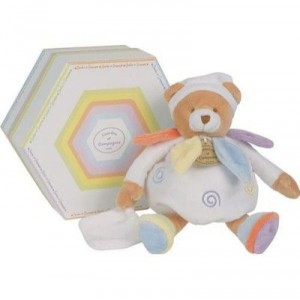 Doudou Compagnie - DC1030 - Eveil - Nuage Couleurs - Pantin Boule avec Doudou (Doudou)