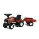FALK - 938B - Plein air - Baby Tracteur Case IH + remorque