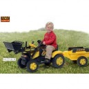 Falk - Tractopelle à pédales Country + Remorque (Import Grande Bretagne)