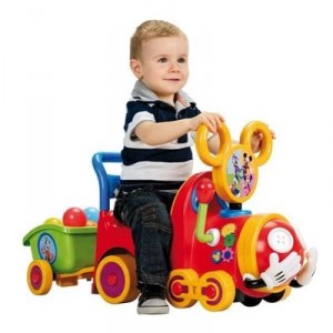 Famosa - 800006281 - Porteur sans Pédales - Train Choo Choo - Mickey Mouse