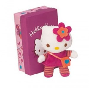 Flair Augusta du Bay - 150681 - Peluche Diverse - Mini Hello Kitty - Salopette Rose