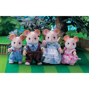Sylvanian Family - 4156 - Poupées Accessoires - Famille Souris Sylvanian - (Flair)