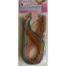 Folia Bringmann Fils à tresser Scoubidou Transparent doré argenté, 50 pièces