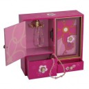 Framboise et Compagnie - 59403- Déguisements et Imitations - Maquillage - Armoire à Bijoux Musicale Petit Modèle - Rose