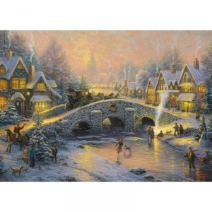 Gibsons - Puzzle - 1000 Pièces - Thomas Kinkade : Esprit de Noël (Import Grande Bretagne)