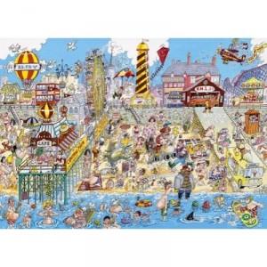 Gibsons - Puzzle - A la Plage en Grande Bretagne - 1000 Pièces (Import Grande Bretagne)