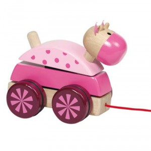 Goki Animaux à tirer, Fabina rose