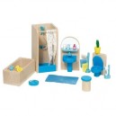 Goki - 51903 - Mobilier de salle de bain pour maison de poupées - 17 pièces (Import Allemagne)