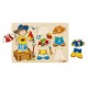 Goki - 57813 - Puzzle en Bois Pirate à Habiller à Encastrements
