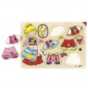 Goki - 57814 - Puzzle en Bois Princesse à Habiller à Encastrements - 8 pieces
