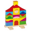 Goki - Formes et Couleurs - Maison à Assembler Bois 26 Eléments