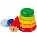 Goki - Jouet à Empiler en Bois 1er âge - Clown Magnétique Empilable (Goki)