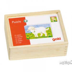 Goki Puzzle-cubes - Bébés animaux