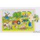 Goki Puzzle en bois de 24 pièces - La ferme des Mueller