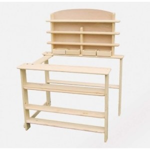 Goki Toys Pure - La marchande - Epicerie en bois massif