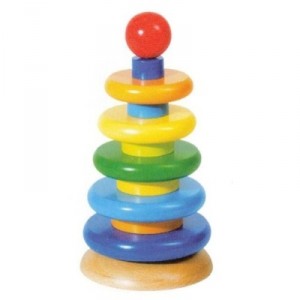 Gollnest Goki - Shapes and Colors - Wooden Stacking Tower 12 Elements