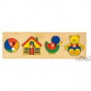 Gollnest Puzzle à encastrement en bois - 4 pièces