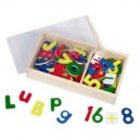 Gollnest Toys Pure - Chiffres et Lettres Magnétiques en Bois - Coffret 89 pièces Magnétiques (Toys Pure, Jeux de société a