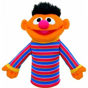 Gund - Peluche Sesame Street - Marionnette Main - Ernie