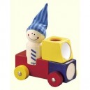 Haba - 1199 - Jouet en Bois - Personnage et Véhicule Brummi (Import Allemagne)