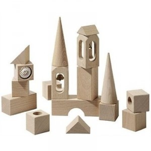 Haba - 3526 - Jouet en Bois - Bloc de Construction Tour avec Grelots (Import Allemagne)