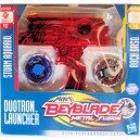 Hasbro Exclusif Beyblade Noir Duotron Launcher Storm Capricorn M145Q et Earth Virgo GB14SBS