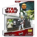Hasbro SW 16724 - Figurine STAR WARS clone wars Yoda and clone trooper Jek