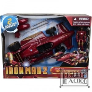 Iron Man - 94427 - Véhicule Minature du Film - Véhicule de Combat - Mark IV Vortex - Rouge (Hasbro)
