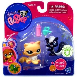 PET SHOP HASBRO Littlest Pet Shop Skunk 1503/1504 DUO CHAT