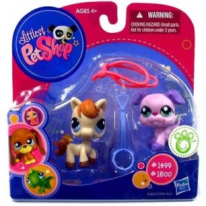 littlest PETSHOP PET SHOP HASBRO DUO PONEY CHIEN 1499/1500