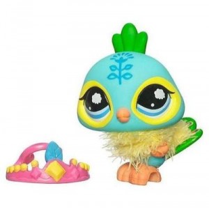 Hasbro Littlest Petshop - Poupée - 93275 - Petshop et carte - 1069 Paon Royale