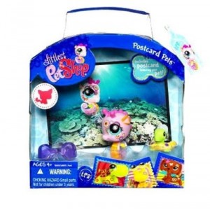 Hasbro Postcard Petshop Pet shop Carte N° 1011 Hippocampe Sea Horse
