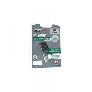 PNY Optima - Mémoire - - SO DIMM 200 broches - - 800 MHz / PC2-6400 - CL5 - 1.8 V - mémoir... DDR2 RAM 1 Go (SODI101GBN/6400/
