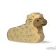 Holztiger Agneau, à plat ventre, en bois