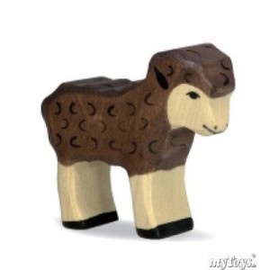 Holztiger Agneau, noir, en bois