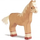 Holztiger Cheval, brun clair, debout,, en bois