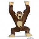 Holztiger Chimpanzé, debout, en bois