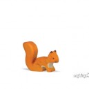Holztiger Ecureuil, debout, orange, en bois