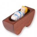 Holztiger Jésus avec la crèche, en bois