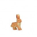 Holztiger Lièvre, les oreilles droites, en bois