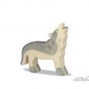 Holztiger Loup qui hurle, en bois