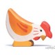 Holztiger Poule qui picote, en bois